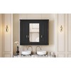 APRILSOUL Bathroom Wall Cabinet with Mirror, Wall Mounted Medicine Cabinet with 4 Shelves, Mirrored Door Over Toilet Storage Cabinet - 2 of 4