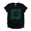 Simply Sage Market Women's Checkered Christmas Smiley Short Sleeve Graphic Tee - 2 of 4
