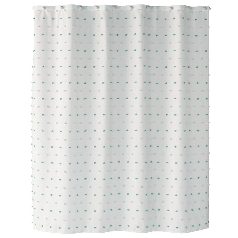 Colorful Dot Aqua Shower Curtain Aqua - Saturday Knight Ltd., 1 of 5