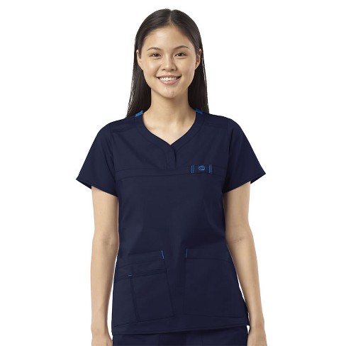 Women's WonderWink INDY™ Notch-Neck Scrub Tops