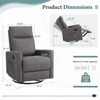 MAYEERTY Swivel Recliner Chair, Glider Single Chair for Living Room with Extra Large Footrest, High Back, Upholstered Deep Seat - 2 of 4