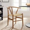 Modway  Amish Wood Rope Dining Room Chair in Walnut - 29 Inch Tall Solid Elm Wood Accent Armchair - 2 of 4