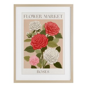 Stupell Industries Flower Market Roses Framed Print Under Glass - 1 of 4