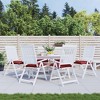 vidaXL Wine Red Chair Cushions, Set of 6 – 15.7"x15.7"x2.8" Oxford Fabric, Water-resistant, Non-Slip Features, Indoor and Outdoor Use Seat Cushions - 2 of 4