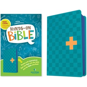 NLT Hands-On Bible, Third Edition (Leatherlike, Blue Check Cross) - (Leather Bound) - 1 of 1
