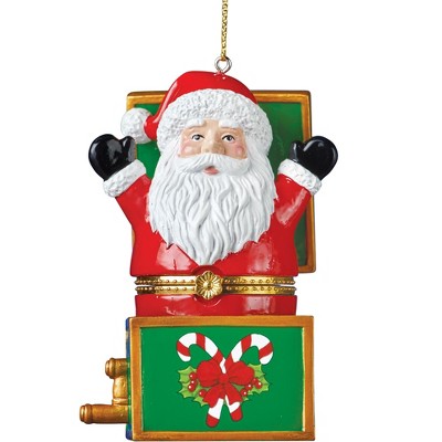 Collections Etc Charming Jack-In-The-Box Trinket Christmas Ornament