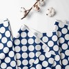 Bacati - MixNMatch Blue Dots 3 layer Crib/Toddler ruffles/skirt - 2 of 4