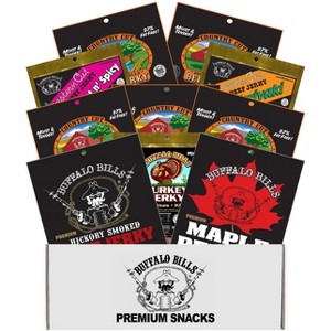 Buffalo Bills 10-pc Mostly Mild Jerky Sampler Gift Box (10 packs of mostly mild jerky) - 1 of 4