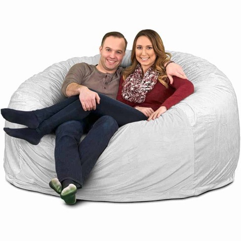 6' Huge Bean Bag Chair With Memory Foam Filling And Washable Cover