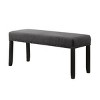 Syemin Ottomans and Benches Biony Fabric Dining Bench with Nailhead Trim, Upholstered Bedroom Benches, Vintage Bedroom Bench, Gray, 44"*16.5"*19" - 2 of 4