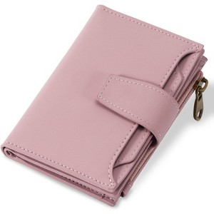 BEAFUP Small Wallet Women,RFID Blocking Soft Leather Bifold Compact Wallet with Zipper Coin Pocket & 4 ID Window,Design for Daily,Travel - 1 of 4