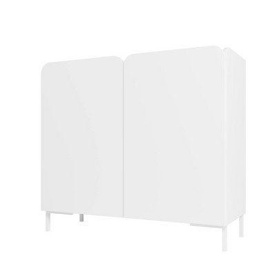 Manhattan Comfort Bogardus Mid - Century Modern 4 Shelf Accent Cabinet
