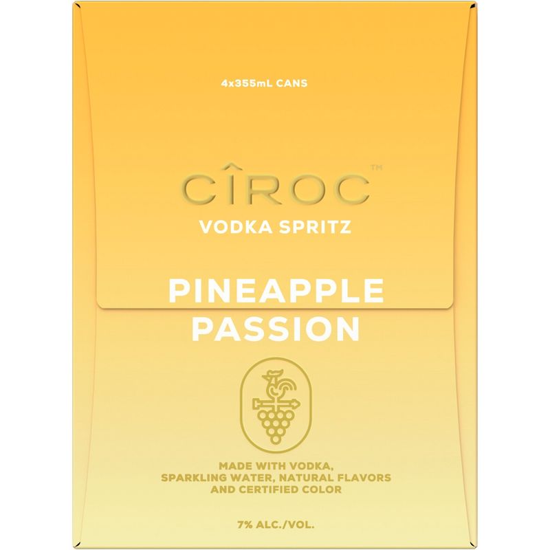 Ciroc Spritz Pineapple Passion - 4pk/355ml Cans, 5 of 6