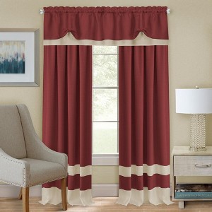 Kate Aurora Complete 3 Pc. Window in a Bag Flax Linen Curtain Set - 1 of 1