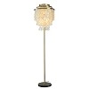 ALOADECOR H70 in Coastal Tiered Capiz Seashell Floor Lamp in Antique Brass Finish Farmhouse Natural White Shells Floor Lamp for  Bedroom - 3 of 4