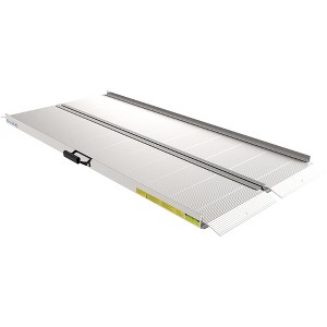 EZ-ACCESS TRAVERSE Durable Aluminum All Weather Portable Folding Loading Ramp with Carrrying Handles, Silver - 1 of 4