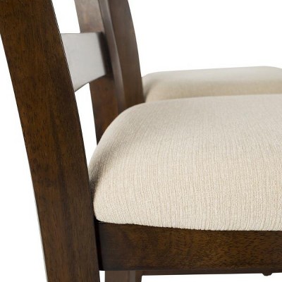 Transitional Brown Wood 5-Piece Pub Set with 4 Chairs
