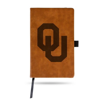 NCAA Oklahoma Sooners Laser Engraved Brown Leather Padfolio