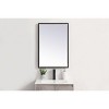 Elegant Lighting Pier 18x30 inch LED Mirror with Adjustable Color Temperature 3000K/4200K/6400K in Black - 2 of 4