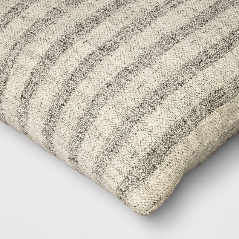 Woven Striped Square Throw Pillow Black/Ivory - Threshold&#8482;, 5 of 9