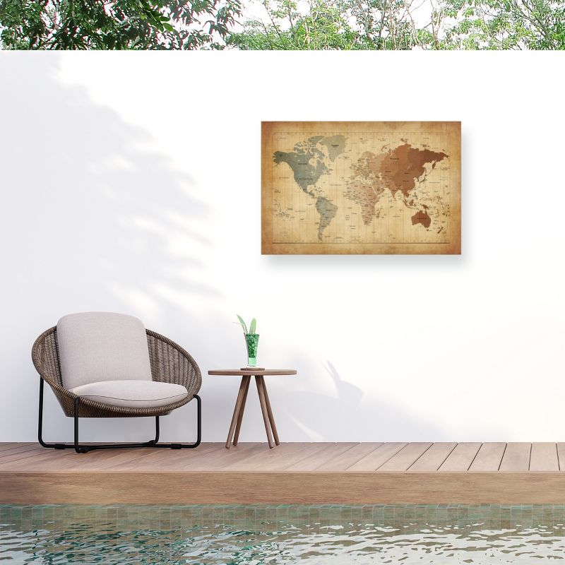 "Time Zones Map of the World" Outdoor All-Weather Wall Decor, 1 of 8