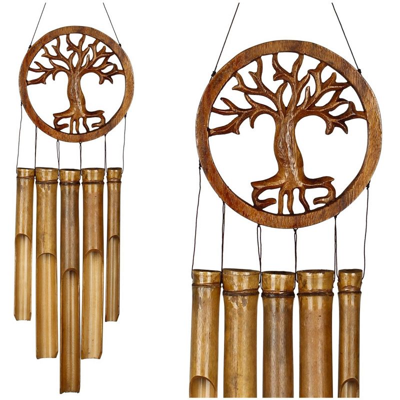 Woodstock Windchimes Tree of Life Bamboo Chime, Wind Chimes For Outside, Wind Chimes For Garden, Patio, and Outdoor Décor, 26"L, 3 of 7