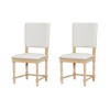 NicBex Vintage Traditional Upholstered  Dining Chairs Set of 2 with Unique Design,Rustic Wood Accent Chairs for Dining Room,Living Room - 2 of 4