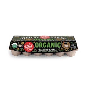Vital Farms Organic Pasture-Raised Grade A Large Eggs - 12ct - 1 of 4