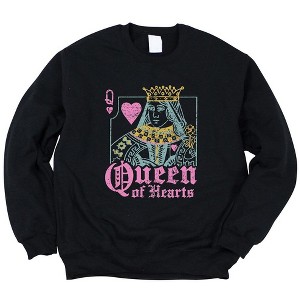 Simply Sage Market Women's Graphic Sweatshirt Queen of Hearts - 1 of 3