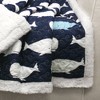 50"x60" Kids' Whale Faux Shearling Throw Navy - Lush Décor - 2 of 4