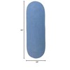 Colonial Mills Reversible Flat-Braid (Oval) Runner Braided Runner, Oasis Blue 2'4"x8', Oval Shape - 2 of 3