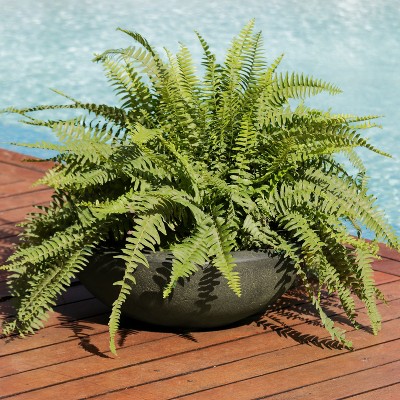 Percival 21" Sable Brown Polyresin Indoor/Outdoor Planter