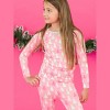 RuffleButts SoftSnooze Big Girls Ruffle Long Sleeve Pajama Set - 3 of 4