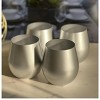 ChicFurnit Drinkware Metallic Plastic Wine Glasses Unbreakable Acrylic Design for Elegant Gatherings, Silver, 3"*3"*4" - 4 of 4