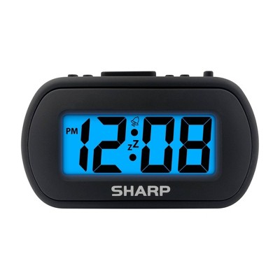 1" LCD with Top Control Clock Black - Sharp