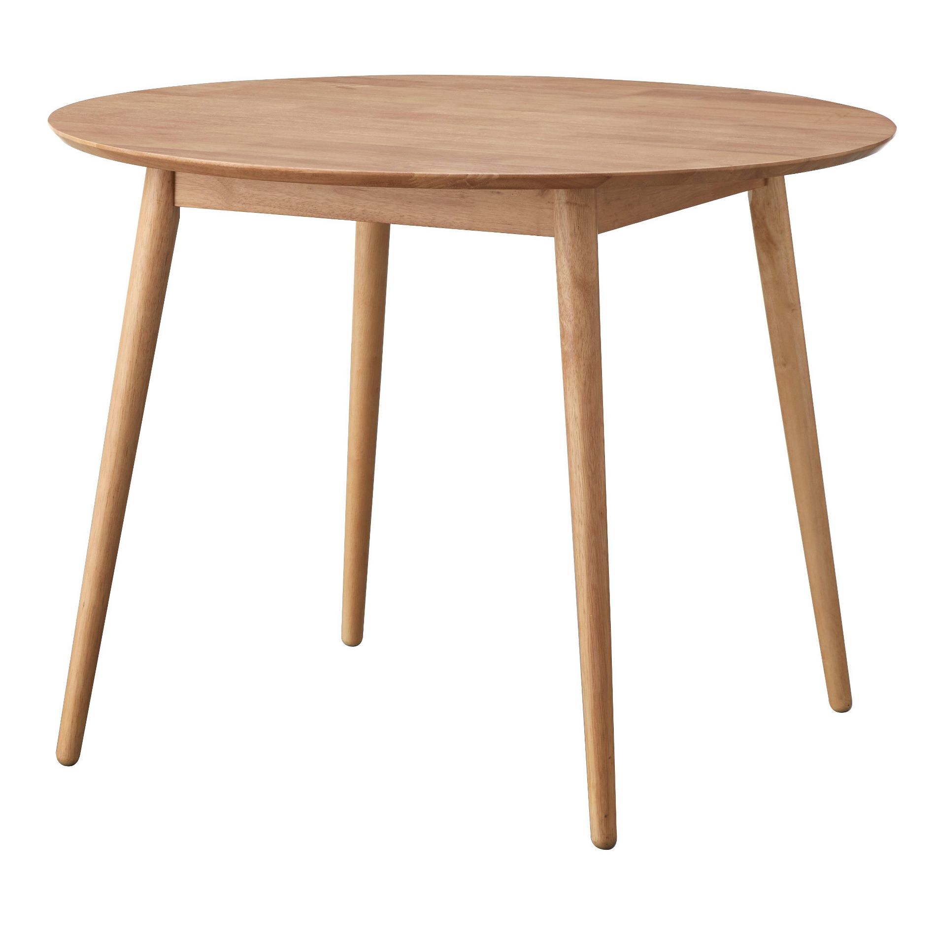 Lifestorey Raylen Mid Century Modern Round Solid Wood Dining Table Natural