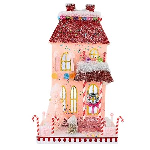 Cody Foster 14.0 Inch Candy Cane Manor Christmas Christmas Village , Lightweight Christmas Decor Nostalgic Putz House (1PC) - 1 of 4