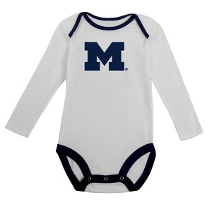 NCAA Michigan Wolverines Infant Boys' 2pk Long Sleeve Bodysuit - 1 of 4