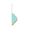 Gallerie II Honeycomb Paper Teal Ornament - 2 of 4
