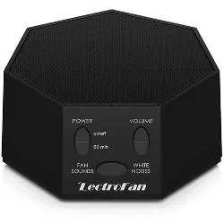 LectroFan Premium High Fidelity Noise Sound Machine with 20 Unique Non-Looping Fan and White Noise Sounds and Sleep Timer - Manufacturer Refurbished - Black