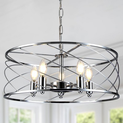 Bella Depot Metal Cage Chandelier Adjustable Dimmable Pendant Light for Hallway, Kitchen Island