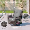 Bestier Wicker Patio Furniture Chair,Swivel Gliding Chair with LED Strip,Outdoor Swivel Rocking Chairs with 4"Anti-Slip Cushions for Deck,Porch&Garden - 3 of 4