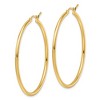 Black Bow Jewelry 2mm Round Hoop Earrings in 14k Yellow Gold, 45mm (1 3/4 Inch) - 2 of 4