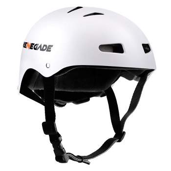 Hurtle Adjustable Sports Safety Helmet - Includes Travel Bag (White)
