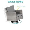 Sonkuki 3-Piece Patio Chair Set Swivel Rocking Chair Set Side Table Suiting Backyard, Poolside and Patio - 4 of 4
