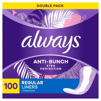 Always Xtra Protection Daily Regular Panty Liners - Unscented - 100ct