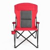 High Back Heavy Duty Lawn Chair Support 250Lbs, Portable Collapsible Chair With Cup Holder, Camping Chair Folding For Outdoor-Cuddlewood - 3 of 4