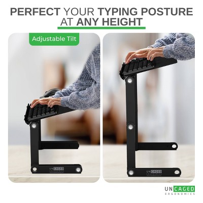 Black Adjustable Aluminum Keyboard and Mouse Platform