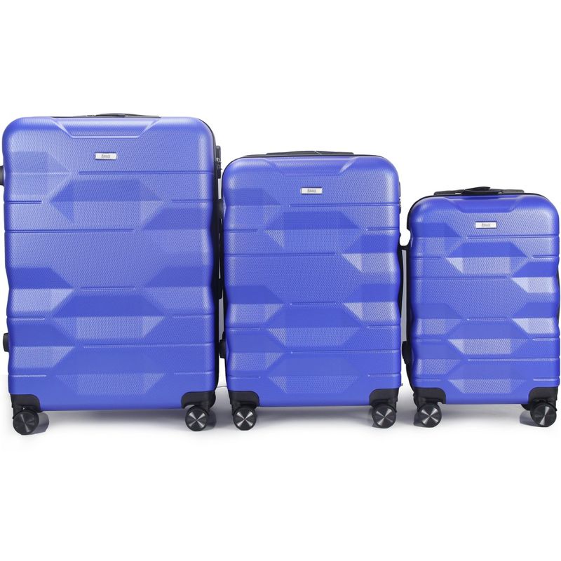 Mirage Luggage Maggie ABS Hard shell Lightweight 360 Dual Spinning Wheels Combo Lock 3 Piece Luggage Set, 3 of 6