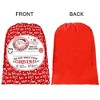 Red Large Christmas Gift Bags Drawstring Gift Bag 2 Pack Larg - 3 of 4
